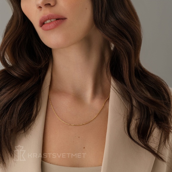 Цепь из желтого золота 585, плетение «Якорь»